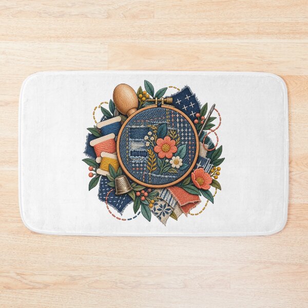 Item preview, Decorative Visible Mending Embroidery Hoop Art designed and sold by UrbanCanvvas.