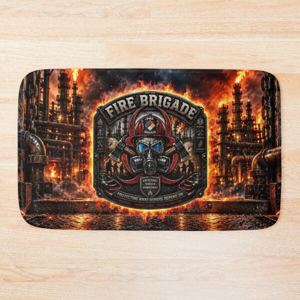 Item preview, Fire Brigade American Flag Industrial Firefighter Hazmat Rescue Badge designed and sold by artistwill.