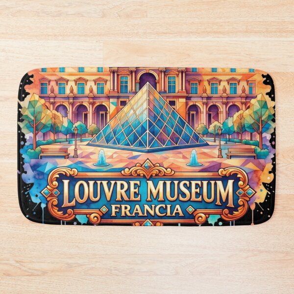 Item preview, ⚠ Geometric Watercolor Art of the Louvre Museum in Paris – For Lovers of France and European Architecture designed and sold by Geometric Art..
