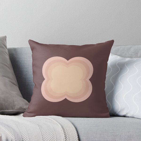 Item preview, Modern Aesthetic Cloud Flower in Pale Pink on Warm Brown  designed and sold by happiiart.