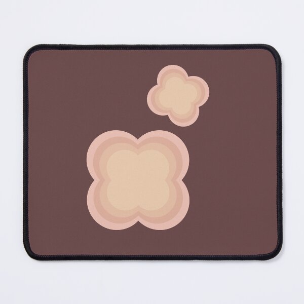 Item preview, Modern Aesthetic Cloud Flower in Pale Pink on Warm Brown  designed and sold by happiiart.