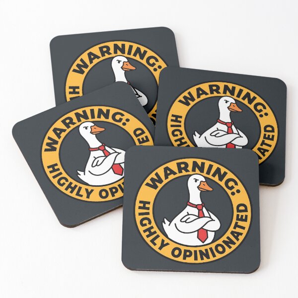 Item preview, Warning Highly Opinionated Sarcastic Goose Shield Badge designed and sold by DripCultureLab.