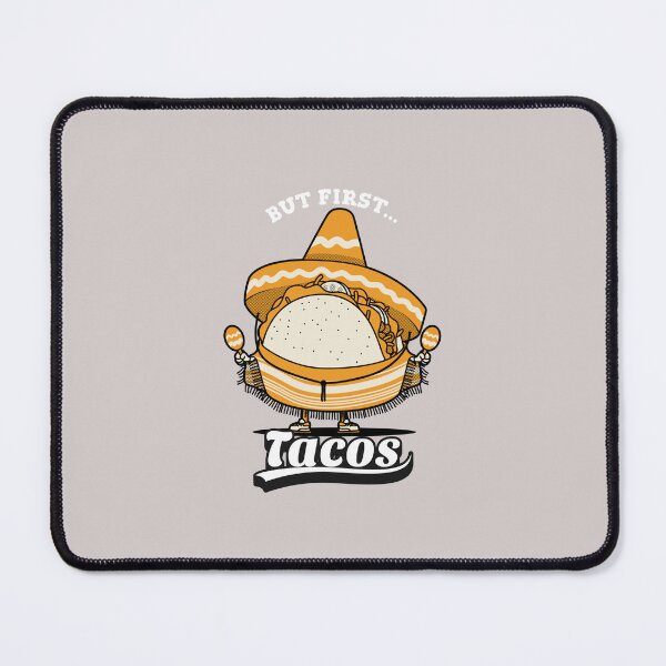 Item preview, But First Tacos Funny Mexican Character Wearing Sombrero designed and sold by chatzous.