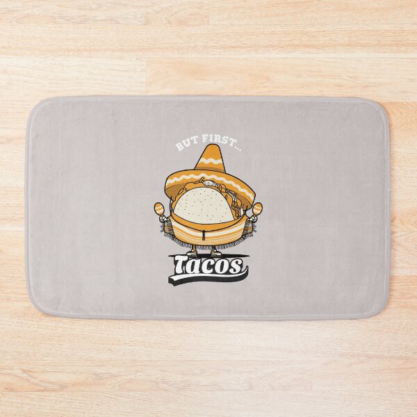 Item preview, But First Tacos Funny Mexican Character Wearing Sombrero designed and sold by chatzous.