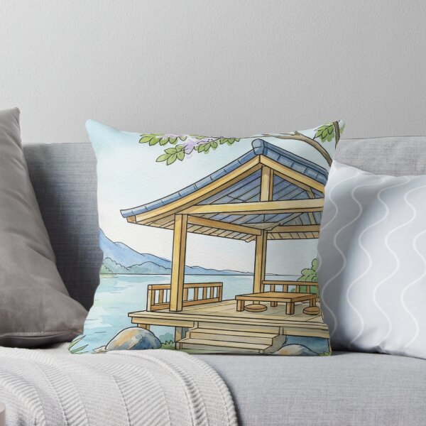 Item preview, Lakeside Pavilion Wisteria Mountain View designed and sold by Dreamic.Art.