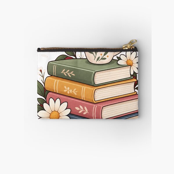 Item preview, Stack of Books with Coffee Cup and Botanical Flowers designed and sold by Graphix  Studio.