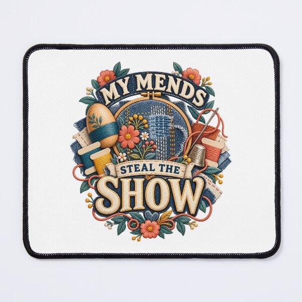 Item preview, My Mends Steal the Show Illustrated Patchwork Art designed and sold by UrbanCanvvas.