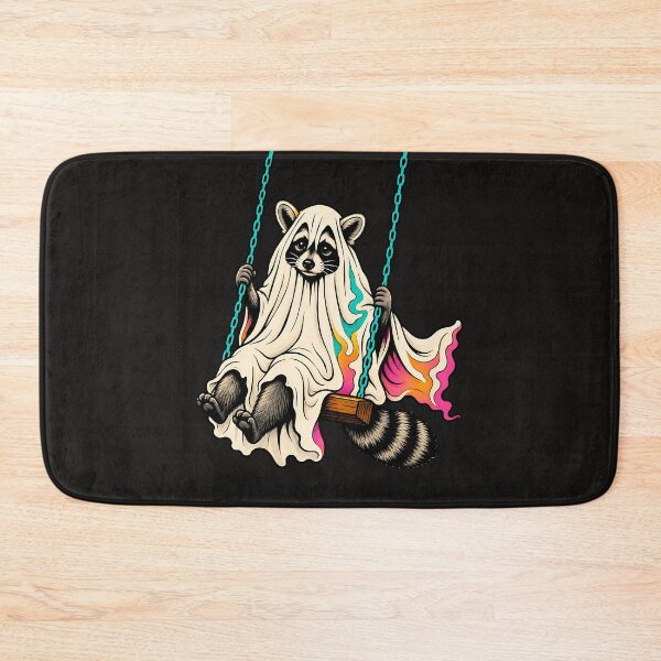 Item preview, Ghost Raccoon Swinging Into Spooky Season designed and sold by AwesomeBeyondLimits.