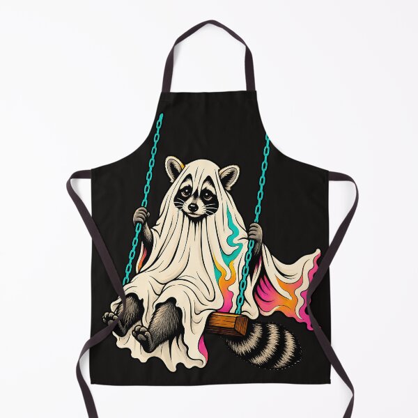 Item preview, Ghost Raccoon Swinging Into Spooky Season designed and sold by AwesomeBeyondLimits.