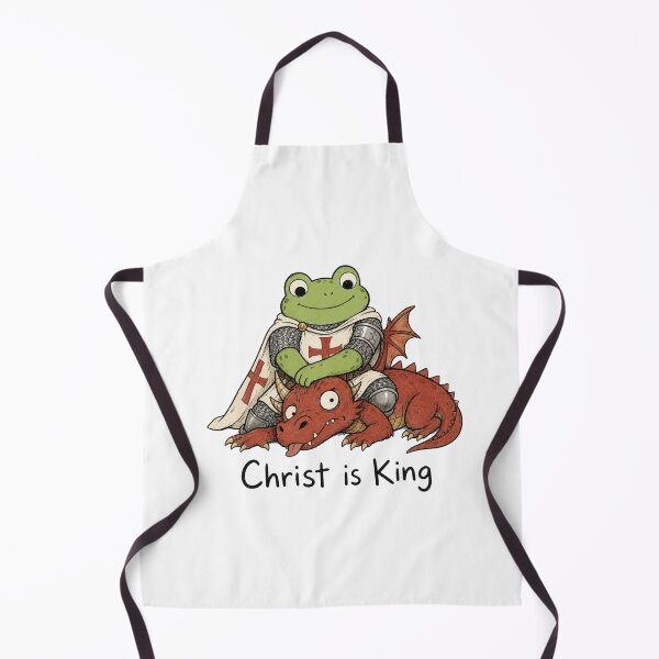 Item preview, Christ Is King Crusader Frog – Vintage Christian Warrior – Retro Religious Toad T-Shirt designed and sold by CiKmerch.