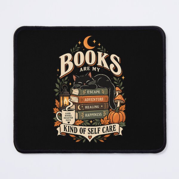 Item preview, Books Are My Kind of Self Care - Cozy Black Cat Book Lover designed and sold by Ridaelb.