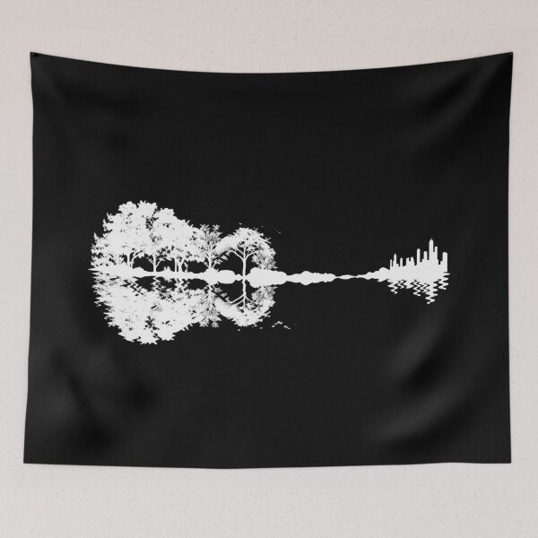 Item preview, Nature-Inspired Guitar Vinyl Decal Tree by Lake  designed and sold by oldpussboss.