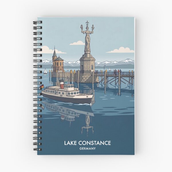 Item preview, Lake Constance Konstanz Harbor & Imperia Vintage Germany designed and sold by strandbar.