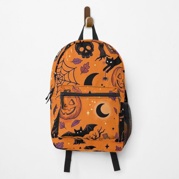 Item preview, Cute Halloween Seamless Pattern Spooky Orange Black designed and sold by littlepiptales.