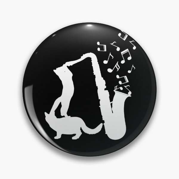 Item preview, Cats Playing Saxophone And Music Notes designed and sold by Primroaddesigns.