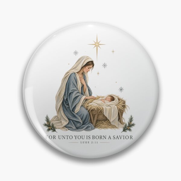 Item preview, For Unto You Is Born A Savior Luke 2:11 Mary And Jesus Christmas designed and sold by PhylonBoxx.