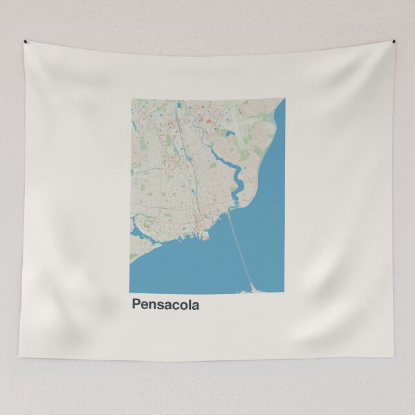 Item preview, Pensacola Minimalistic Map Art designed and sold by MapsNerd.