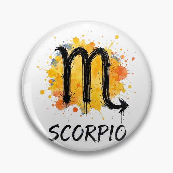 Item preview, Scorpio Zodiac Sign Watercolor Grunge Yellow Orange Art designed and sold by Vibe-Vary.