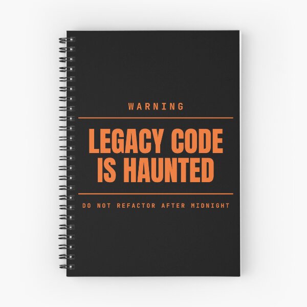 Item preview, Legacy Code Is Haunted - Funny Developer Halloween Shirt designed and sold by MarijasCrafts.