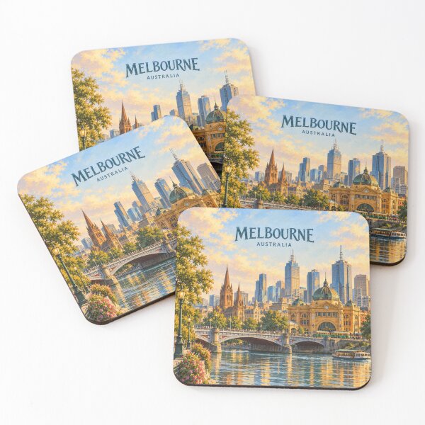 Item preview, Melbourne Painterly Australian City Impression designed and sold by MichaeIRellov.