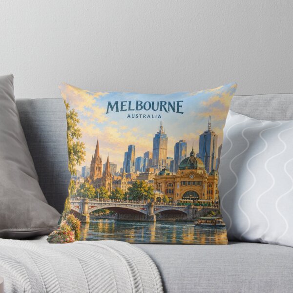 Item preview, Melbourne Painterly Australian City Impression designed and sold by MichaeIRellov.