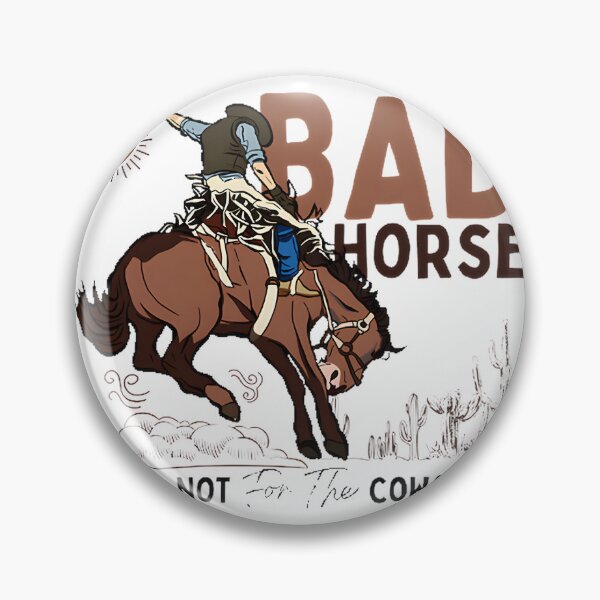 Item preview, Bad Horse Design for Brave Souls Bold and Fearless Illustration designed and sold by hannahnormann.