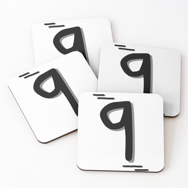 Item preview, Number 9 - Bold Black Artistic Numeral Design designed and sold by Dyche Studio.