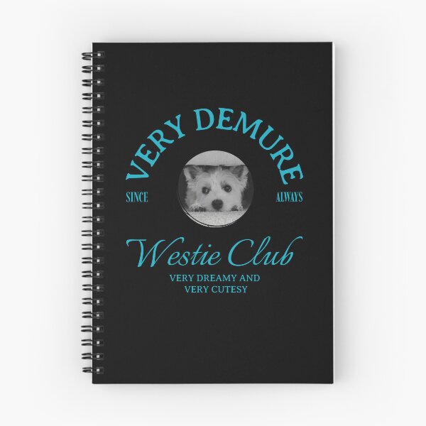Item preview, Very Demure Since Always Westie Club - Aqua - Averia designed and sold by Naughty Pup Press LLC.