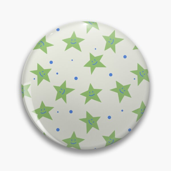 Item preview, Cute Green Smiley Star Pattern designed and sold by jianina-alondra.