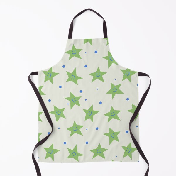 Item preview, Cute Green Smiley Star Pattern designed and sold by jianina-alondra.