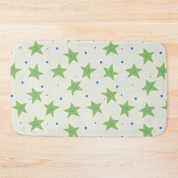 Item preview, Cute Green Smiley Star Pattern designed and sold by jianina-alondra.