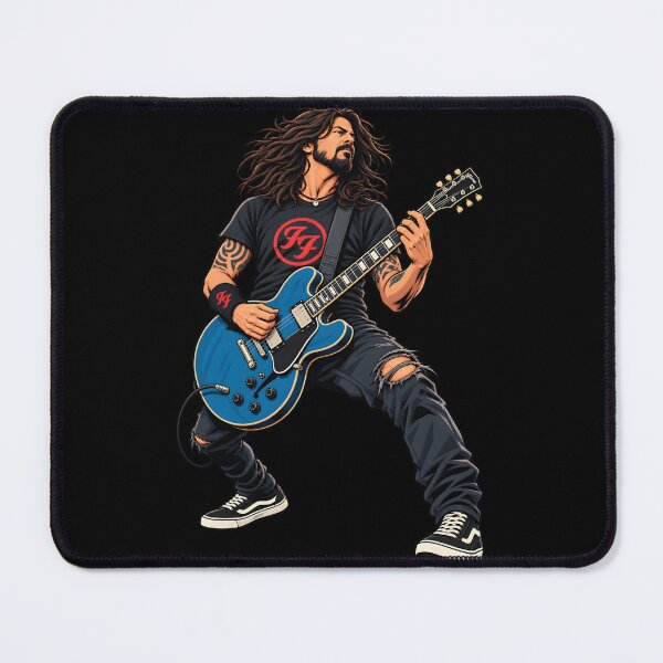 Item preview, Dave grohl Rock Guitar Legend – Bearded Guitarist PlayingGuitar Comic Art T-Shirt designed and sold by Leeded.