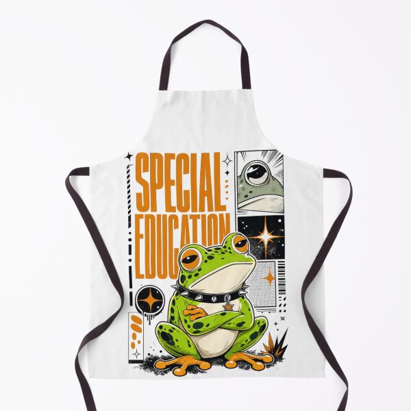 Item preview, Special Education Frog Graphic Poster T-Shirt | Funny SPED Teacher Toad Inclusion Educator Back to School Appreciation Gift Orang Green Comic Art designed and sold by illeN-Art-World.