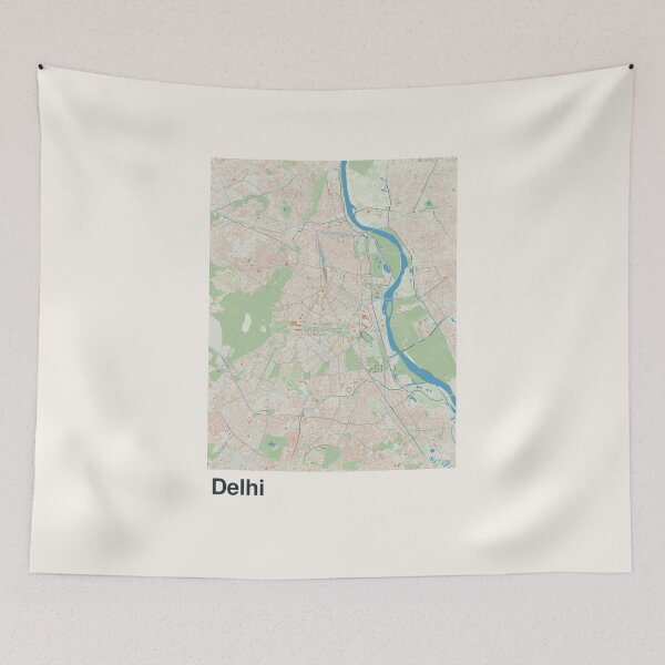 Item preview, Delhi Minimalistic Map Art designed and sold by MapsNerd.