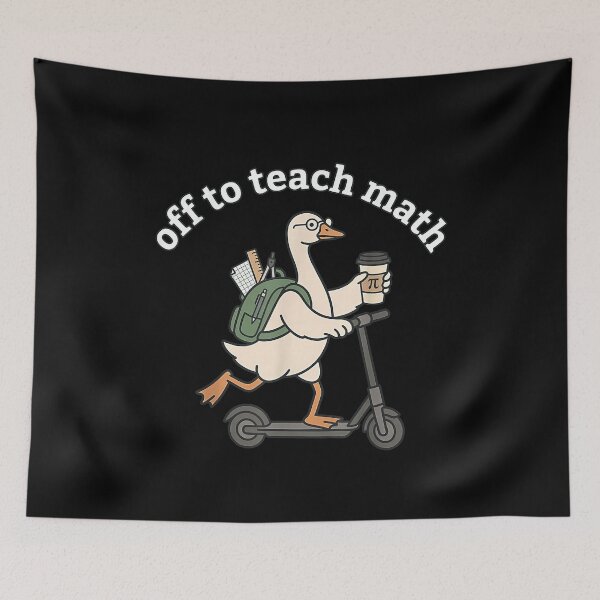 Item preview, Funny Math Teacher Goose Classroom School Humor Vintage Graphic designed and sold by Remontadarnia.