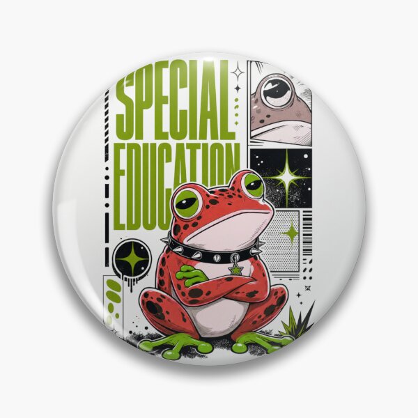 Item preview, Special Education Frog Graphic Poster T-Shirt | Funny SPED Teacher Toad Inclusion Educator Back to School Appreciation Gift Red Green Comic Art designed and sold by illeN-Art-World.