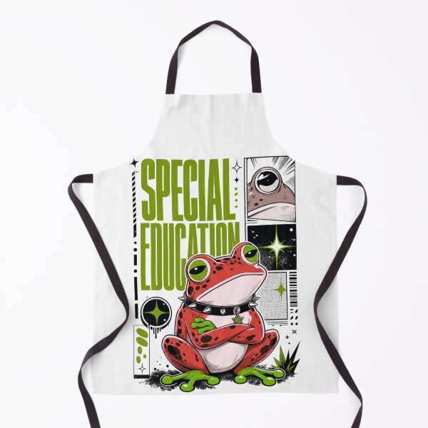 Item preview, Special Education Frog Graphic Poster T-Shirt | Funny SPED Teacher Toad Inclusion Educator Back to School Appreciation Gift Red Green Comic Art designed and sold by illeN-Art-World.