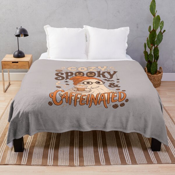 Item preview, Cozy Spooky Ghost with Coffee designed and sold by NadinArtStudio.