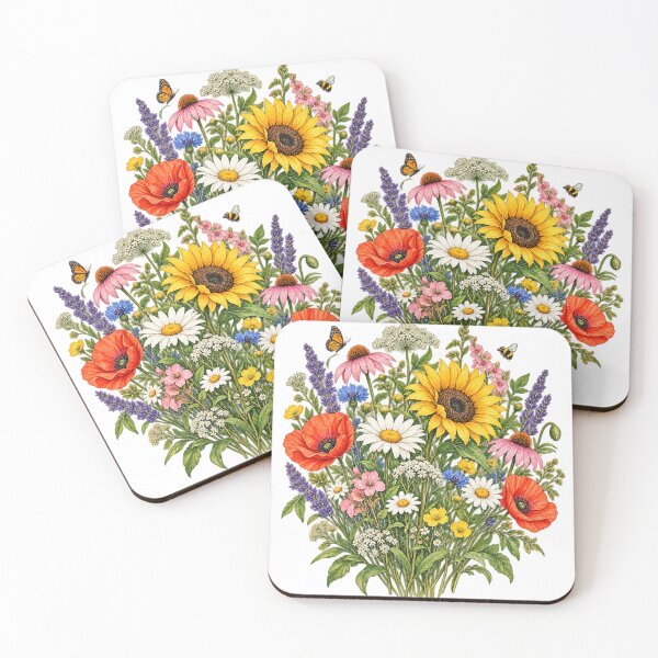 Item preview, Wildflower Garden Botanical Nature Illustration Design   designed and sold by A Light Worker.