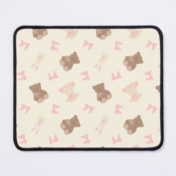 Item preview, Coquette Cute Plushies and Bows Pattern designed and sold by miawgigi.