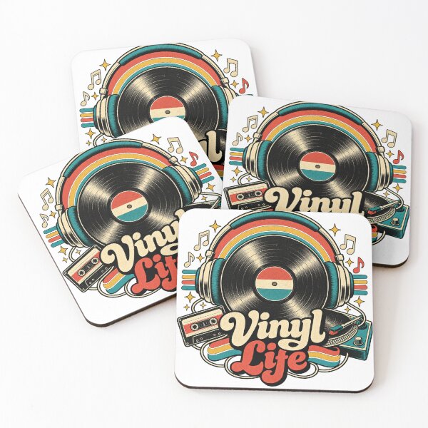 Item preview, Vinyl Life Retro Music Record Headphones Design designed and sold by A Light Worker.