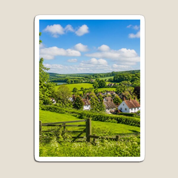 Item preview, Idyllic Surrey Village & Rolling Green Hills | English Countryside Landscape designed and sold by ThatSurreyLife.