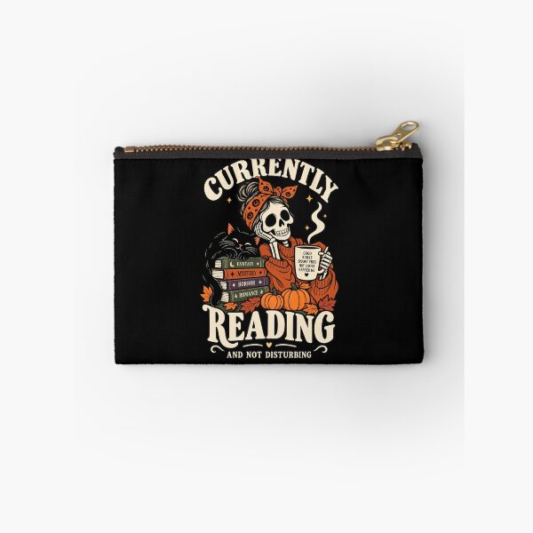 Item preview, Currently Reading Spooky Skeleton Black Cat Book Lover designed and sold by Ridaelb.