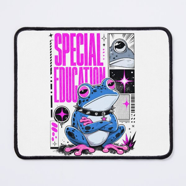 Item preview, Special Education Frog Graphic Poster T-Shirt | Funny SPED Teacher Toad Inclusion Educator Back to School Appreciation Gift Pink Blue Comic Art designed and sold by illeN-Art-World.