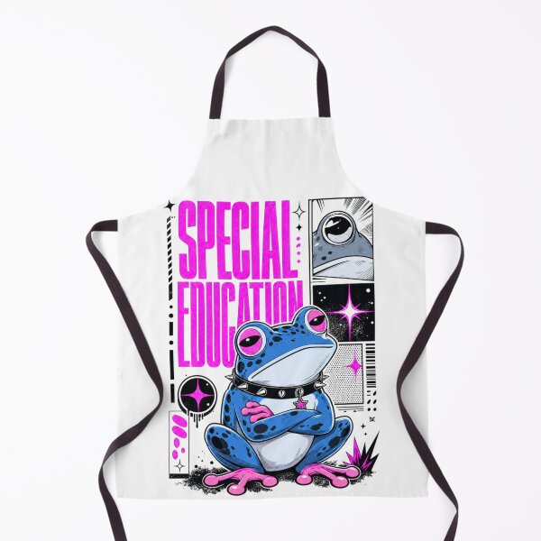Item preview, Special Education Frog Graphic Poster T-Shirt | Funny SPED Teacher Toad Inclusion Educator Back to School Appreciation Gift Pink Blue Comic Art designed and sold by illeN-Art-World.