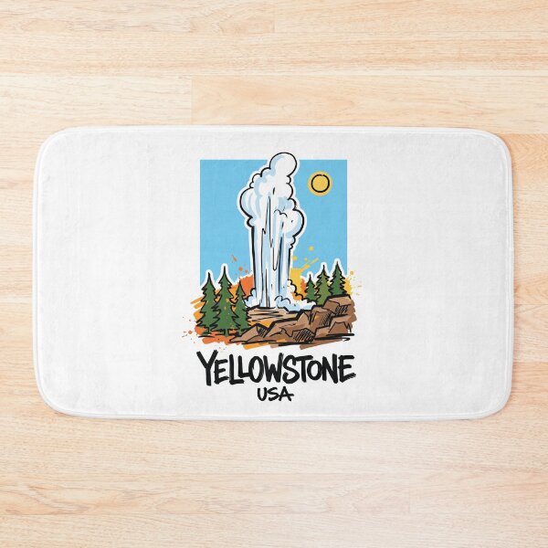 Item preview, Yellowstone Old Faithful Geyser USA Art designed and sold by Merch by Das Design Studio.