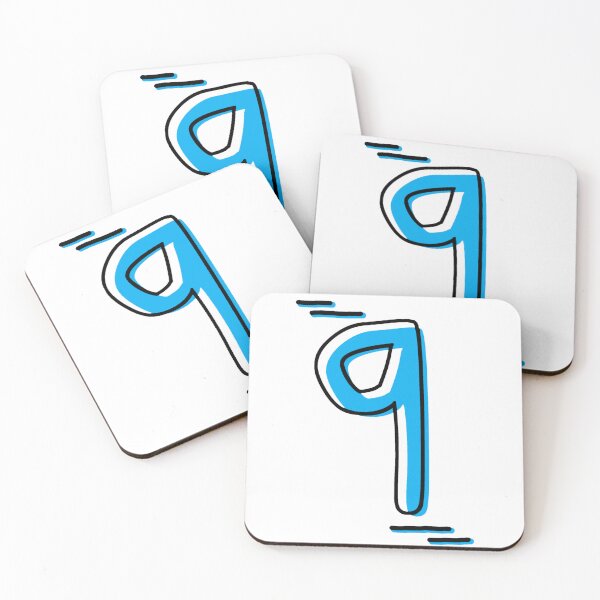 Item preview, Number 9 - Bold Blue Artistic Numeral Design designed and sold by Dyche Studio.
