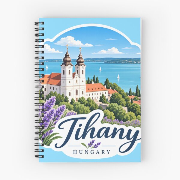 Item preview, Tihany Hungary Lake Balaton Lavender Travel Art designed and sold by GusiaTreasures.