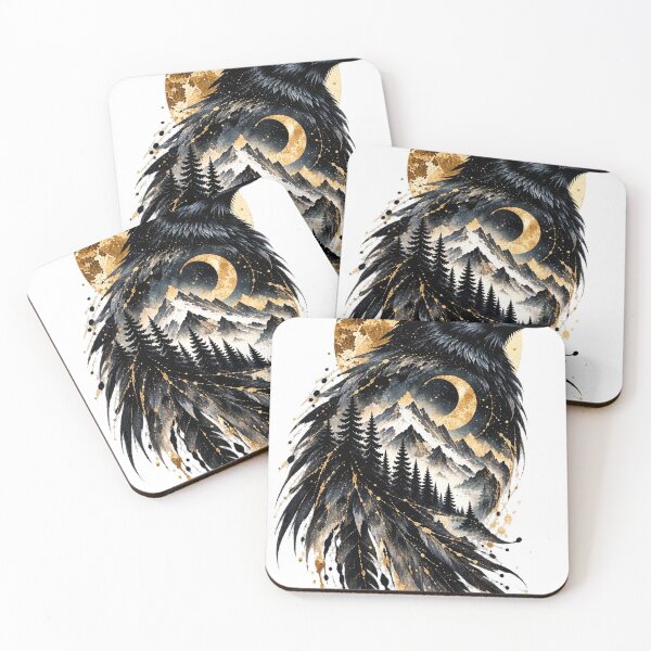 Item preview, Raven of the Moon Peaks | Black Bird Mountain Art | Norvian designed and sold by Norvian.