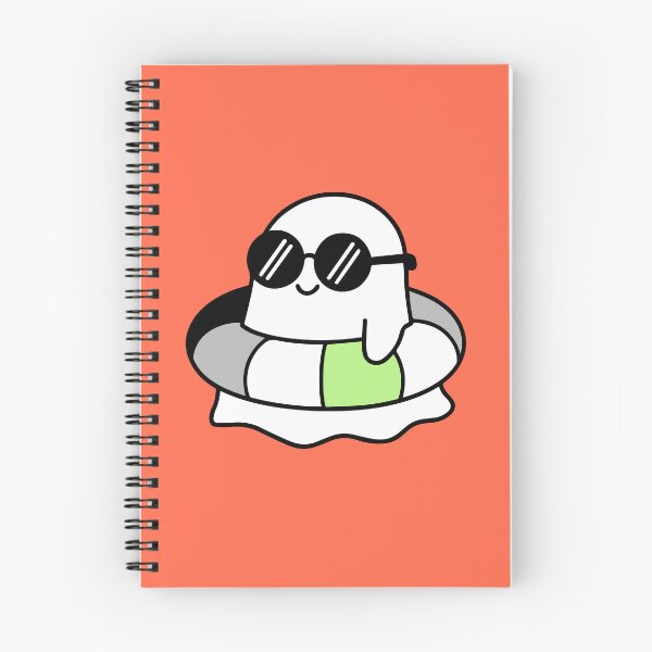 Item preview, Cute Agender Pride Ghost with Sunglasses Pool Ring designed and sold by Cannaxes Studio.